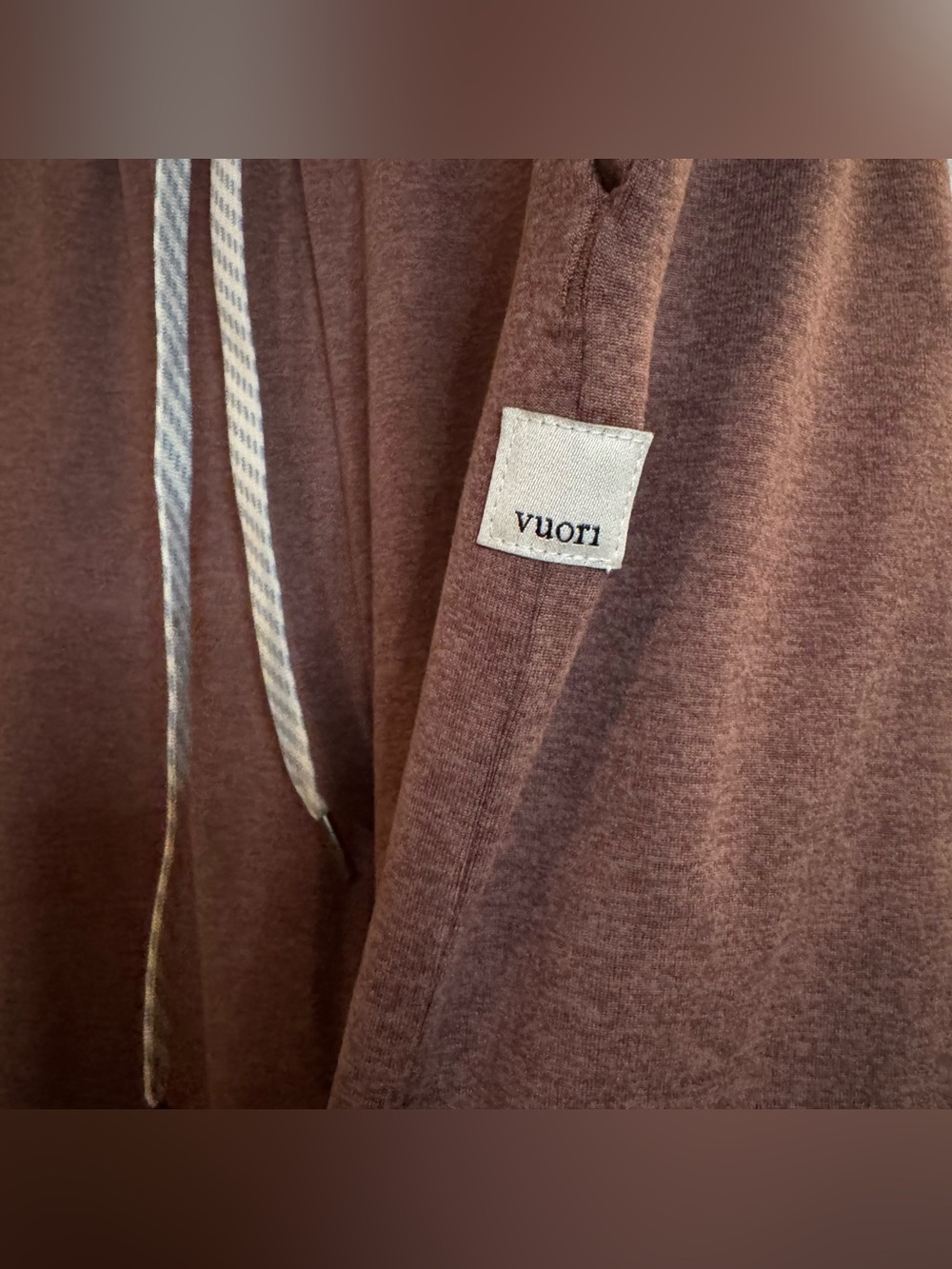 Vuori Womens XL Halo Essential Wide Leg Drawstring Lounge Pants - Heather Brown - Picture 11 of 14